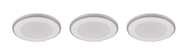 Trio Leuchten LED Einbauleuchte Argus 3er-Set 653610331, Kunststoff Weiß matt, inkl. 4 Watt RBG LED mit Farbwechsel, Fernbedienung, Dimmbar im Sale